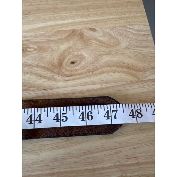 Silver Creek Classics Mens Brown Leather Tooled Belt Silver Buckle Size 42 - Picture 15 of 15